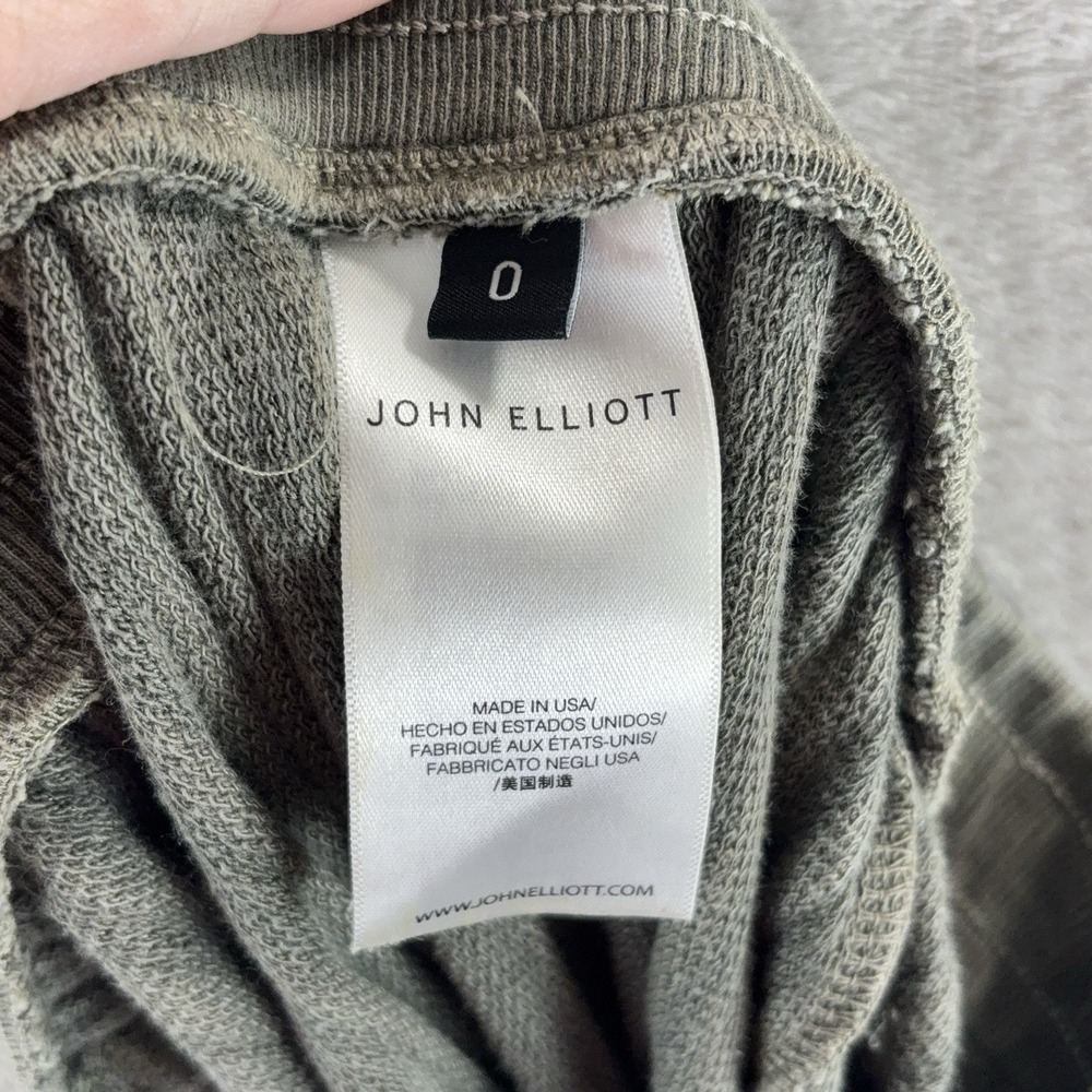 JOHN ELLIOTT‎ Ginza Ribbed Pants Womens Size 0 Green Wide Leg Pull On Casual - Picture 8 of 10